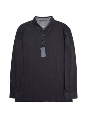 NWT | VEBOON Charcoal Grey Long Sleeve Dynamic Flex Polo Shirt 3XL